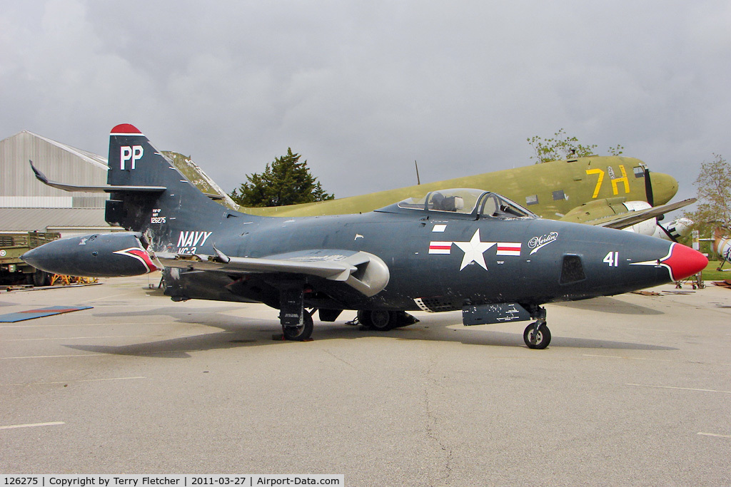 126275, 1950 Grumman F9F-5P Panther C/N Not found 126275, Displayed at Battleship Memorial Park , Mobile