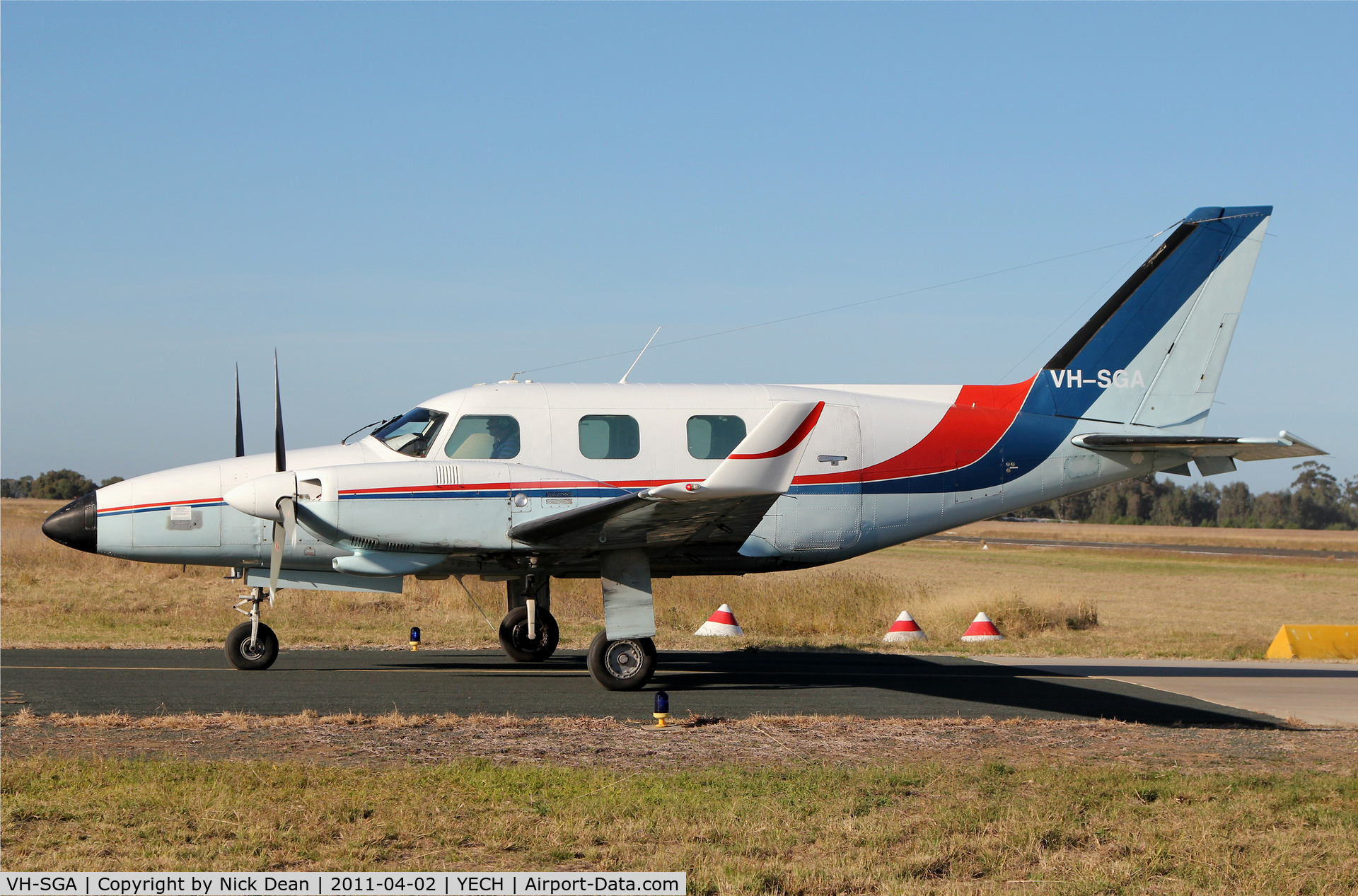 VH-SGA, 1973 Piper PA-31P Navajo Navajo C/N 31P-7300166, YECH AAAA Ntional fly in 2011