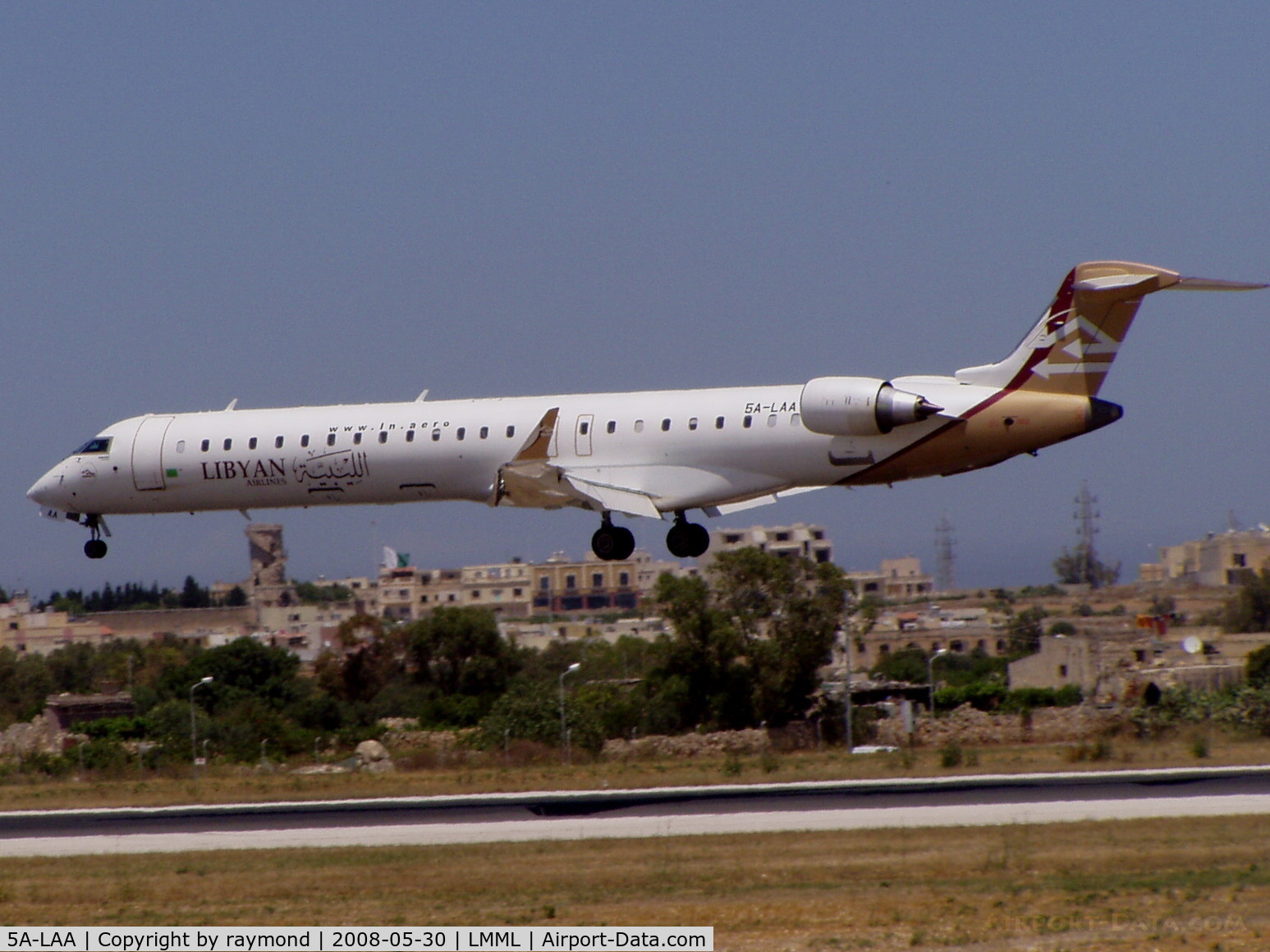 5A-LAA, 2007 Bombardier CRJ-900ER (CL-600-2D24) C/N 15120, CRJ900 5A-LAA Libyan Arab Airlines