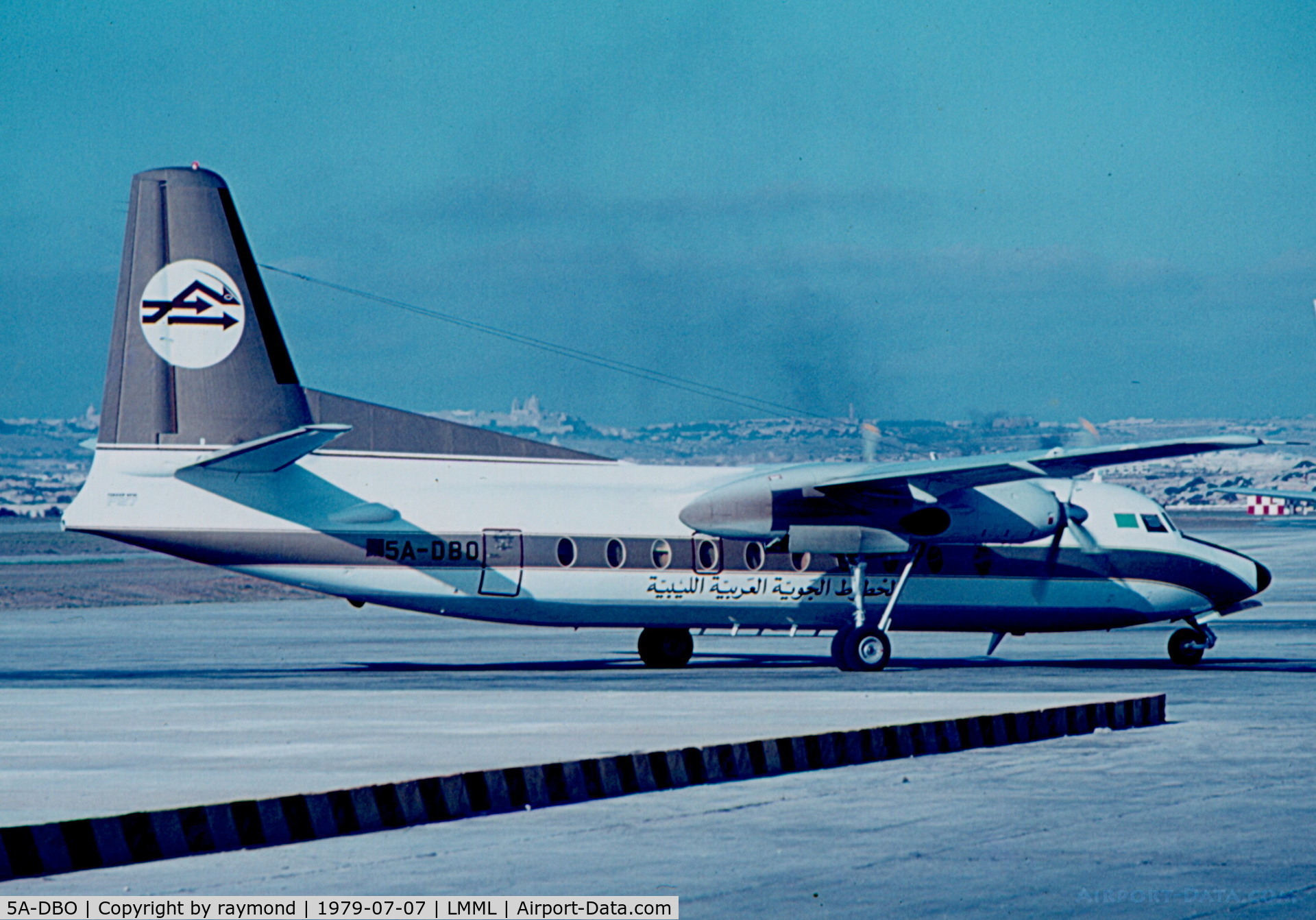 5A-DBO, 1975 Fokker F.27-600 Friendship C/N 10513, F27 5A-DBO Libyan Arab Airlines