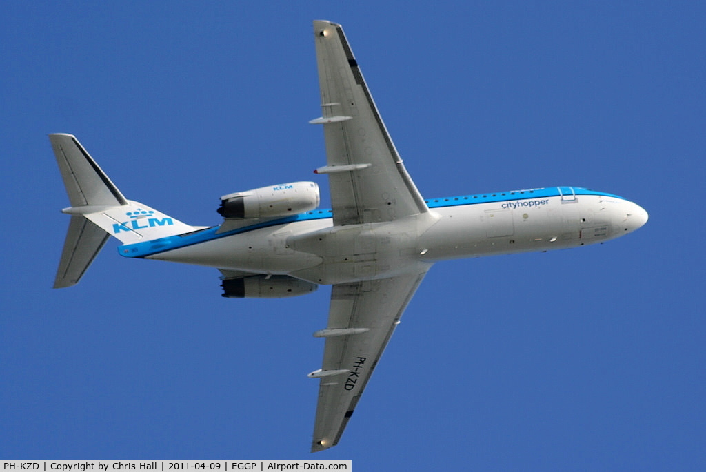 PH-KZD, 1997 Fokker 70 (F-28-0070) C/N 11582, KLM