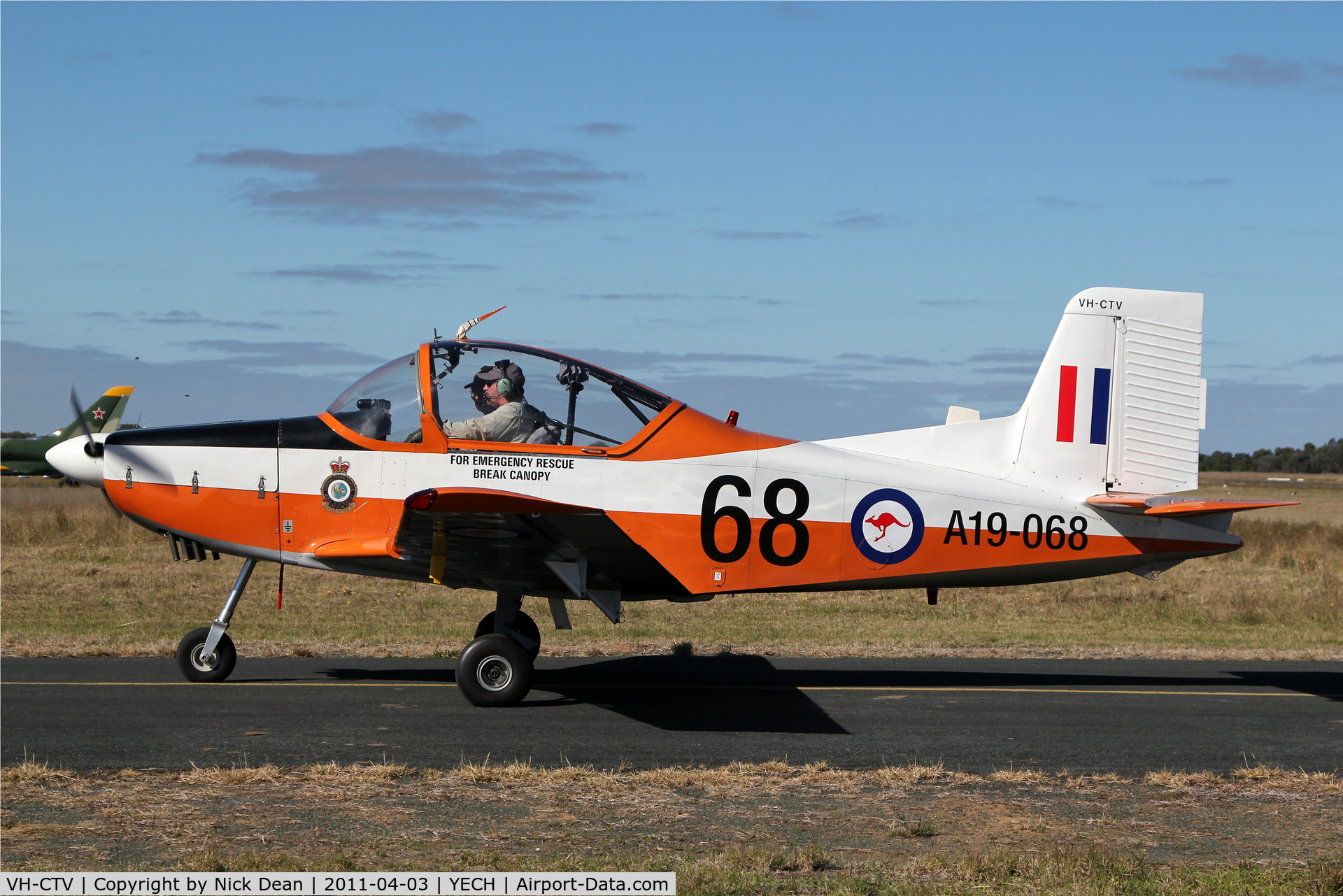 VH-CTV, 1981 New Zealand CT-4A Airtrainer C/N 068, YECH AAAA National fly in 2011