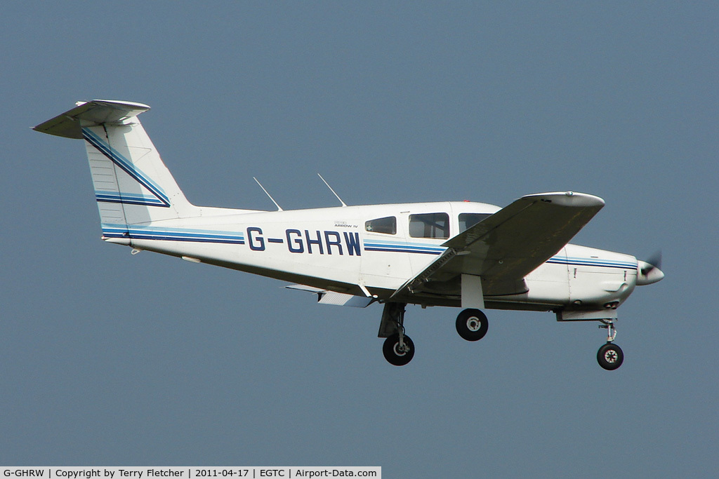 G-GHRW, 1979 Piper PA-28RT-201 Arrow IV C/N 28R-7918140, 1979 Piper PIPER PA-28RT-201, c/n: 28R-7918140