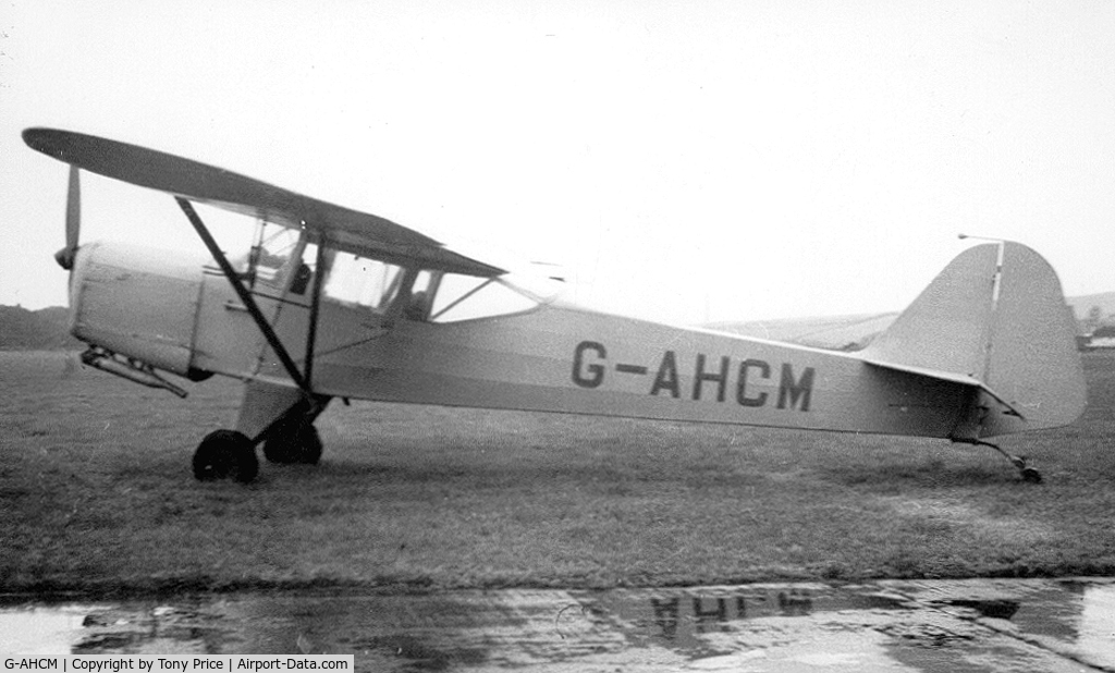 G-AHCM, 1946 Auster J-1N Alpha C/N 1979, G-AHCM Auster J1N Alpha c/n 1979 at Shoreham Airport, England in 1961. Became PH-AAF in 1963