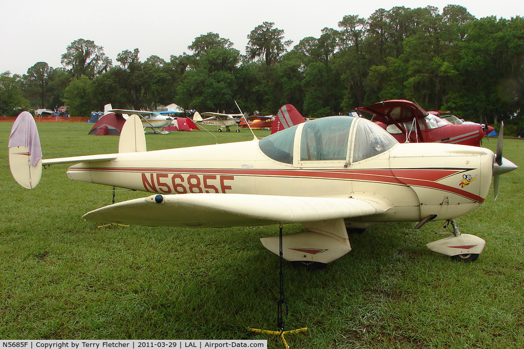 N5685F, 1966 Alon A2 Aircoupe C/N A-185, 2011 Sun n Fun Lakeland , Florida