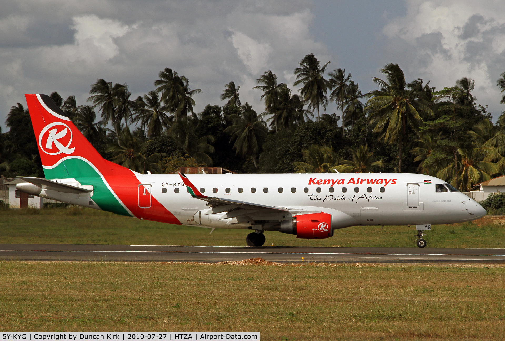 5Y-KYG, 2006 Embraer 170ST (ERJ-170-100ST) C/N 17000141, Taking off from Zanzibar