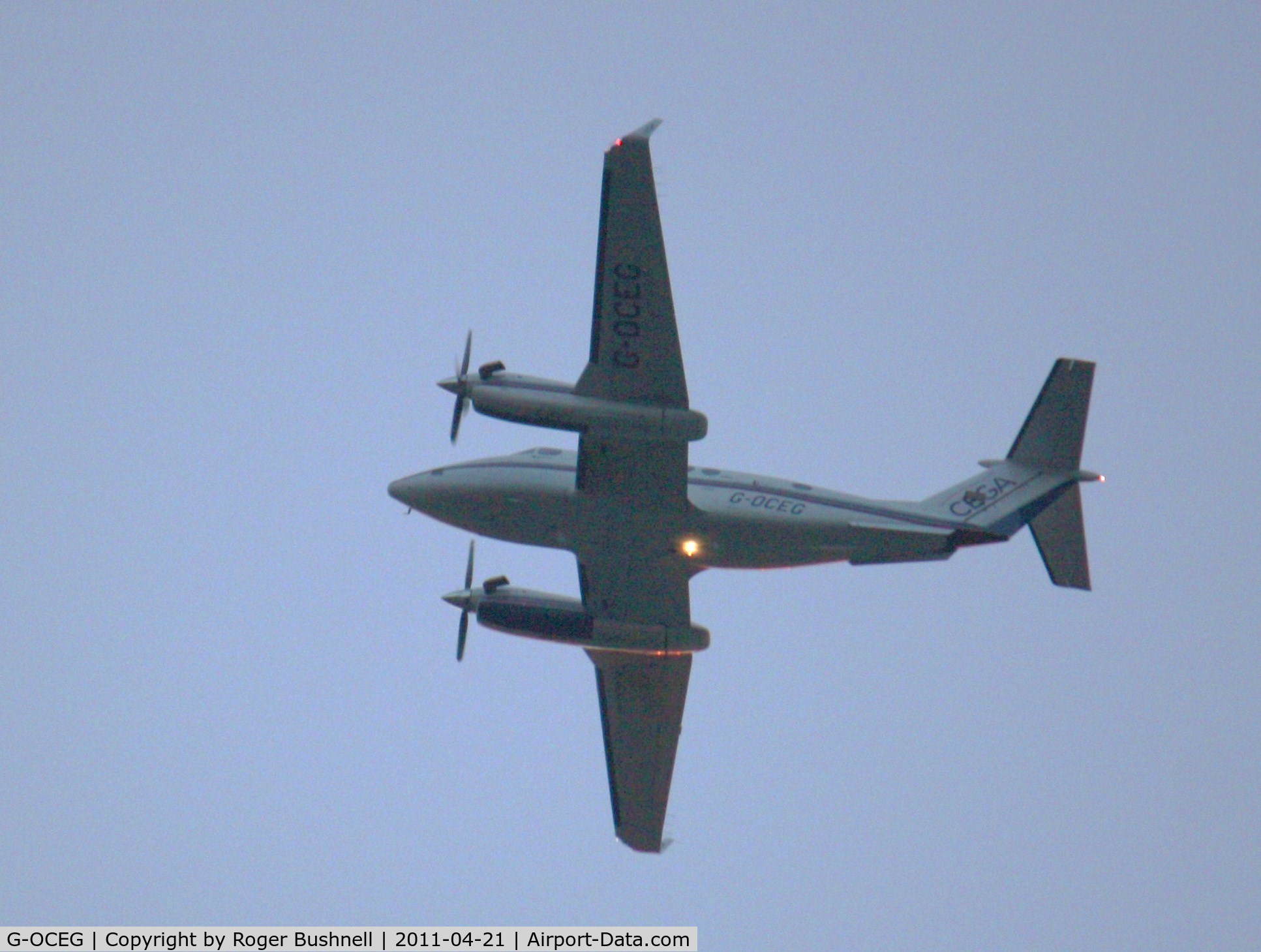 G-OCEG, 1980 Beech B200 King Air C/N BB-588, Flying over the New Forest