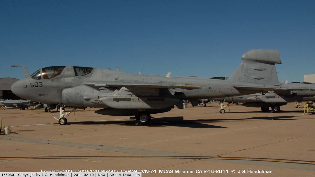 163030, Grumman EA-6B Prowler C/N P-123, at MCAS Miramar CA