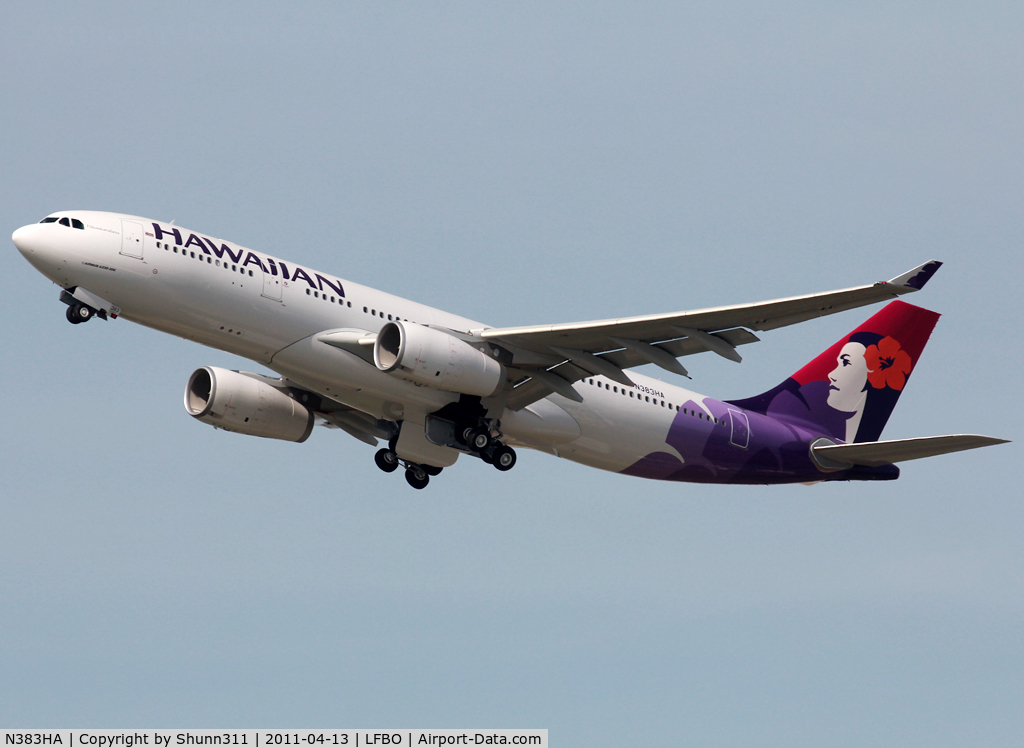 N383HA, 2011 Airbus A330-243 C/N 1217, Delivery day...