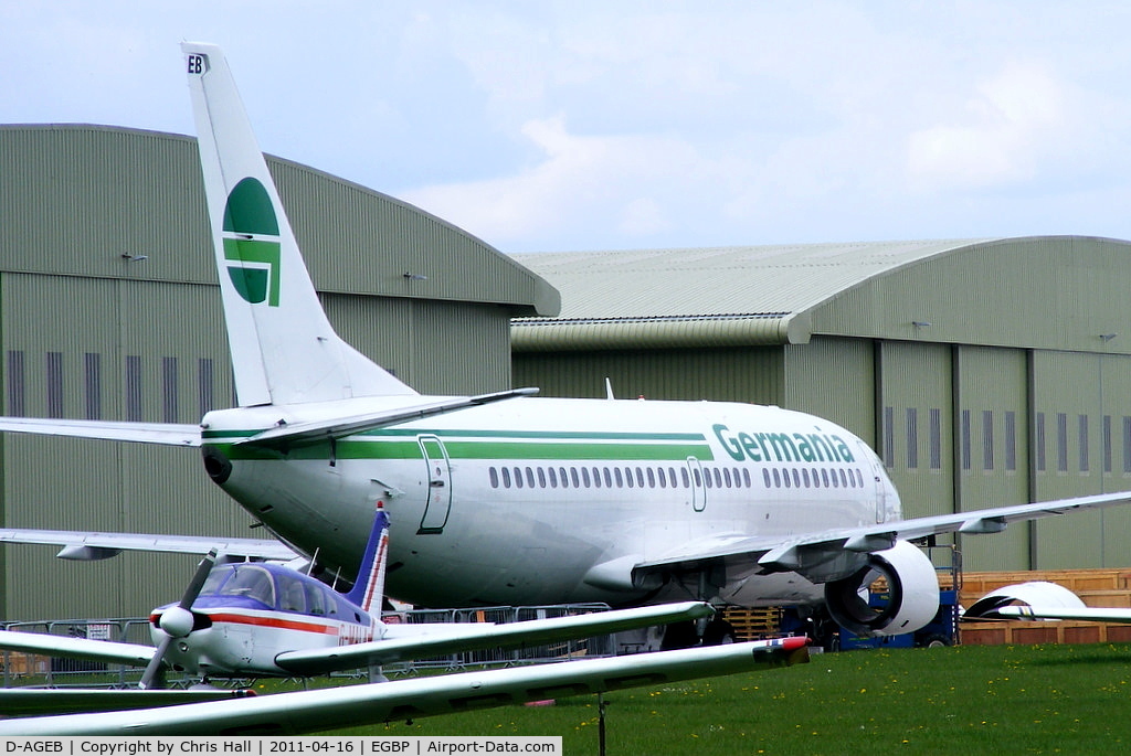 D-AGEB, 1989 Boeing 737-322 C/N 24320, ex Germania B737 being parted out by ASI prior to being scrapped
