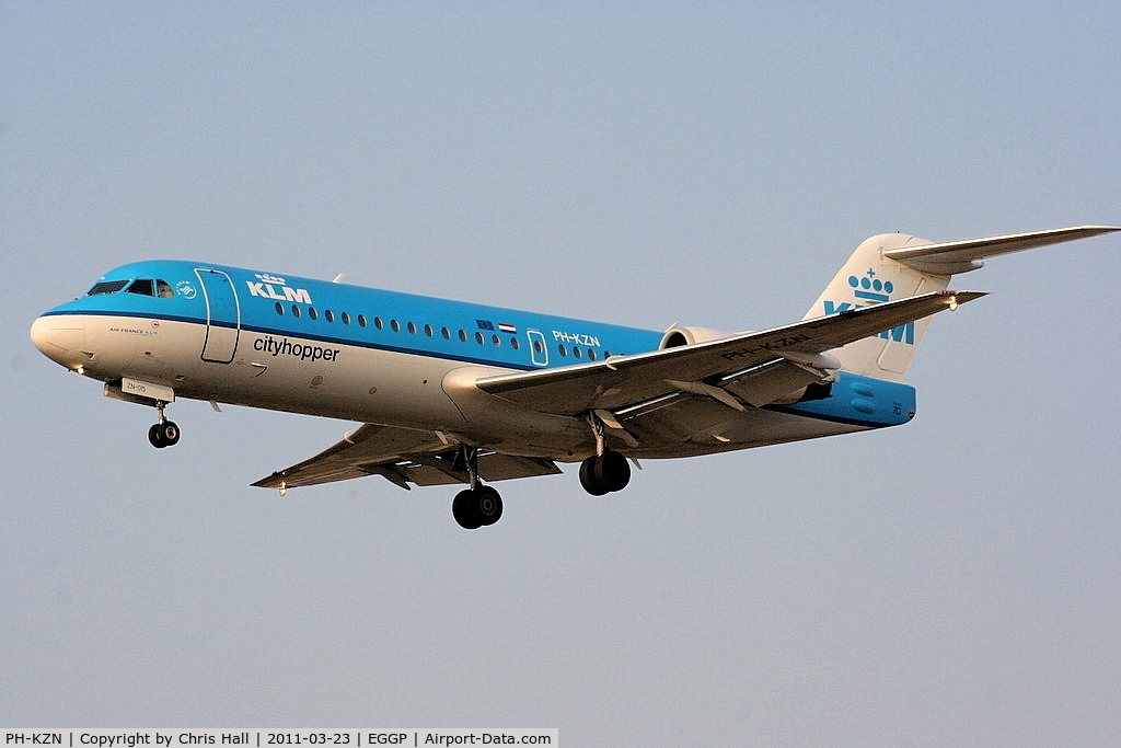 PH-KZN, 1995 Fokker 70 (F-28-0070) C/N 11553, KLM