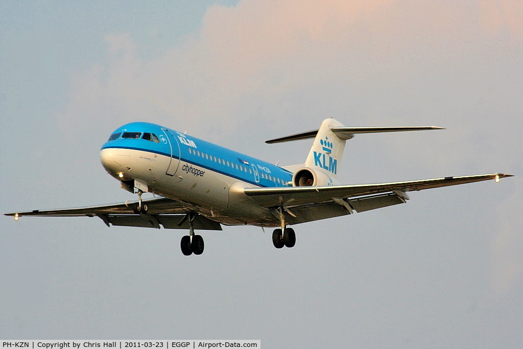 PH-KZN, 1995 Fokker 70 (F-28-0070) C/N 11553, KLM