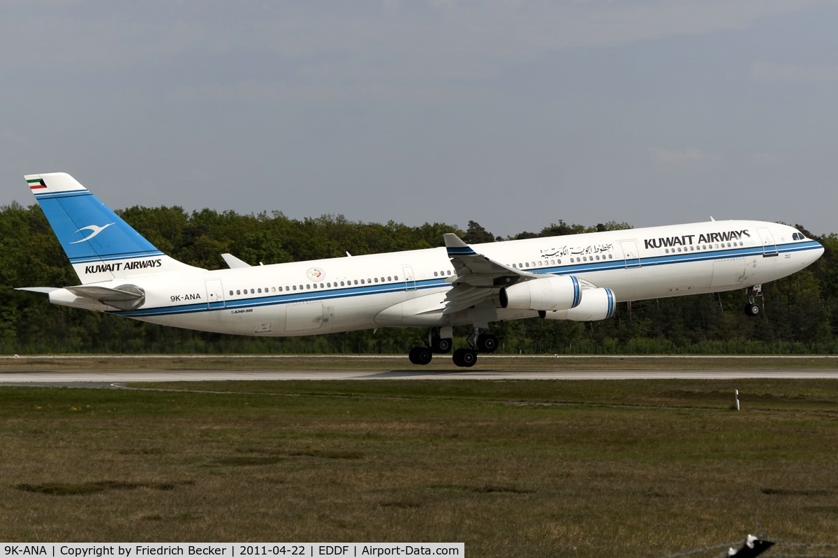 9K-ANA, 1995 Airbus A340-313 C/N 089, departure via RW18W