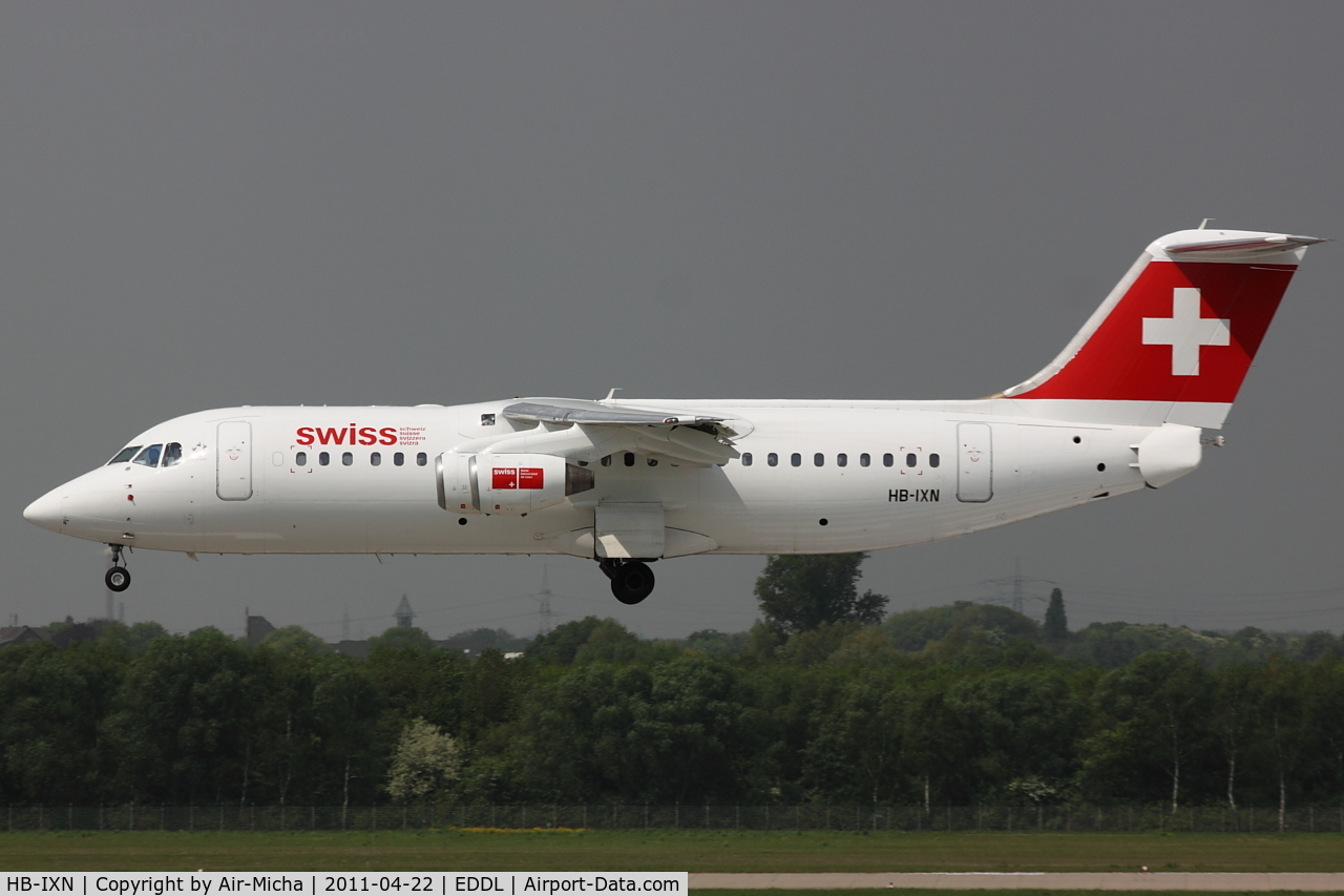 HB-IXN, 1996 British Aerospace Avro 146-RJ100 C/N E3286, Swissair, Name: Balmhorn 3699m