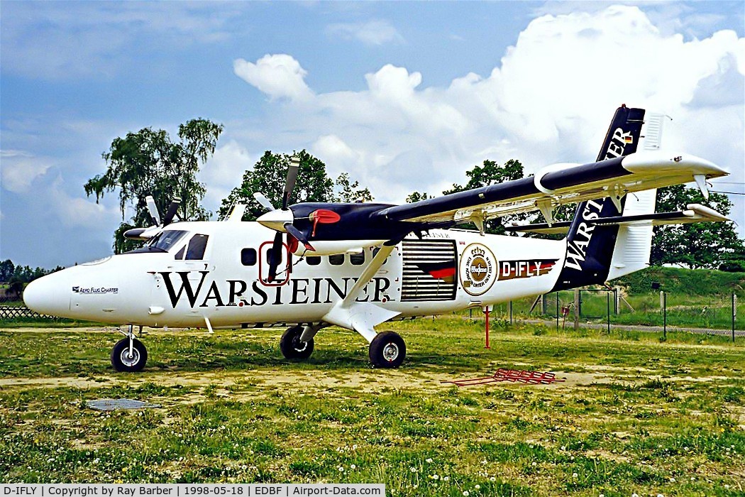 D-IFLY, 1979 De Havilland Canada DHC-6-300 Twin Otter C/N 628, DHC-6-300 Twin Otter [628] Warsteiner Ferbellin~D 18/05/1998