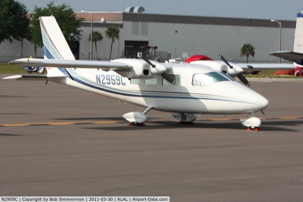 N2959C, 1982 Partenavia P-68C-TC C/N 260-17-TC, On the ramp at Lakeland, FL