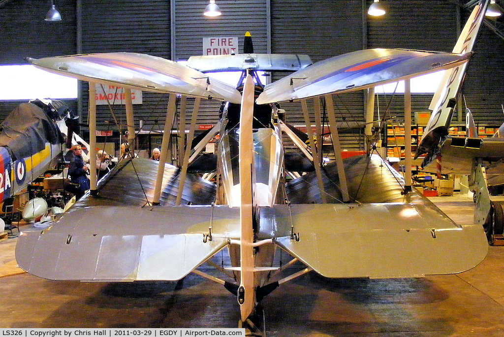 LS326, 1943 Fairey Swordfish Mk.II C/N Not found LS326, rear view of the folded wings on the Swordfish