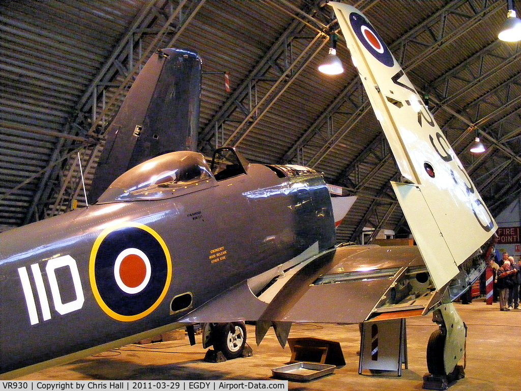 VR930, 1948 Hawker Sea Fury FB.11 C/N Not found VR930, inside the Royal Navy Historic Flight hangar