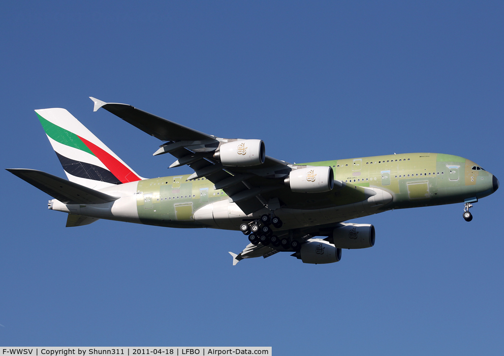 F-WWSV, 2011 Airbus A380-861 C/N 080, C/n 0080 - For Emirates as A6-EDQ