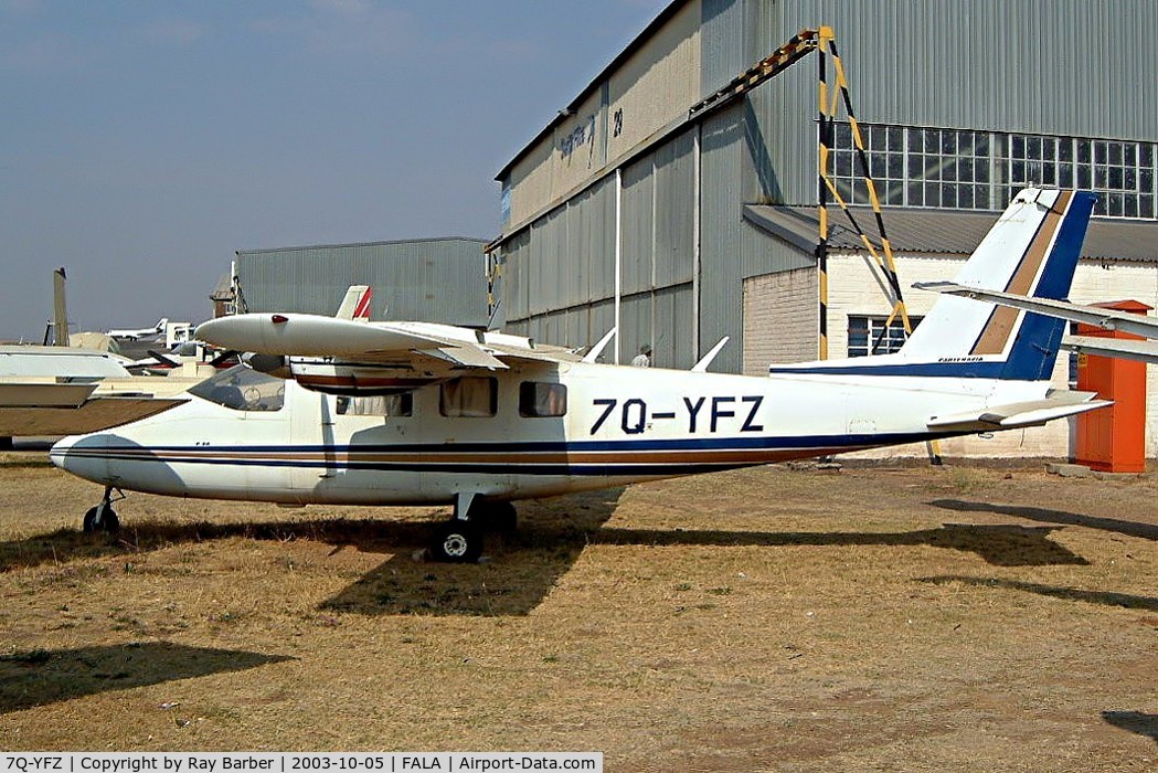 7Q-YFZ, 1982 Partenavia P-68C-TC C/N 277-19-TC, Partenavia P.68C-TC [277-19-TC] Lanseria~ZS 05/10/2003