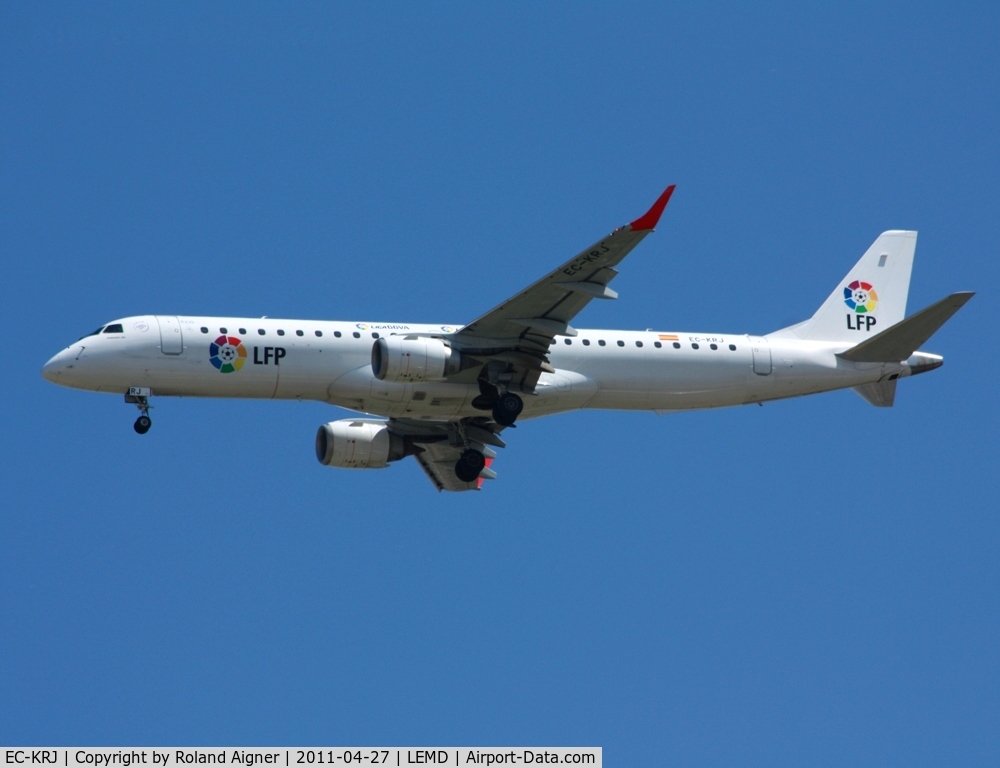 EC-KRJ, 2008 Embraer 195LR (ERJ-190-200LR) C/N 19000196, .