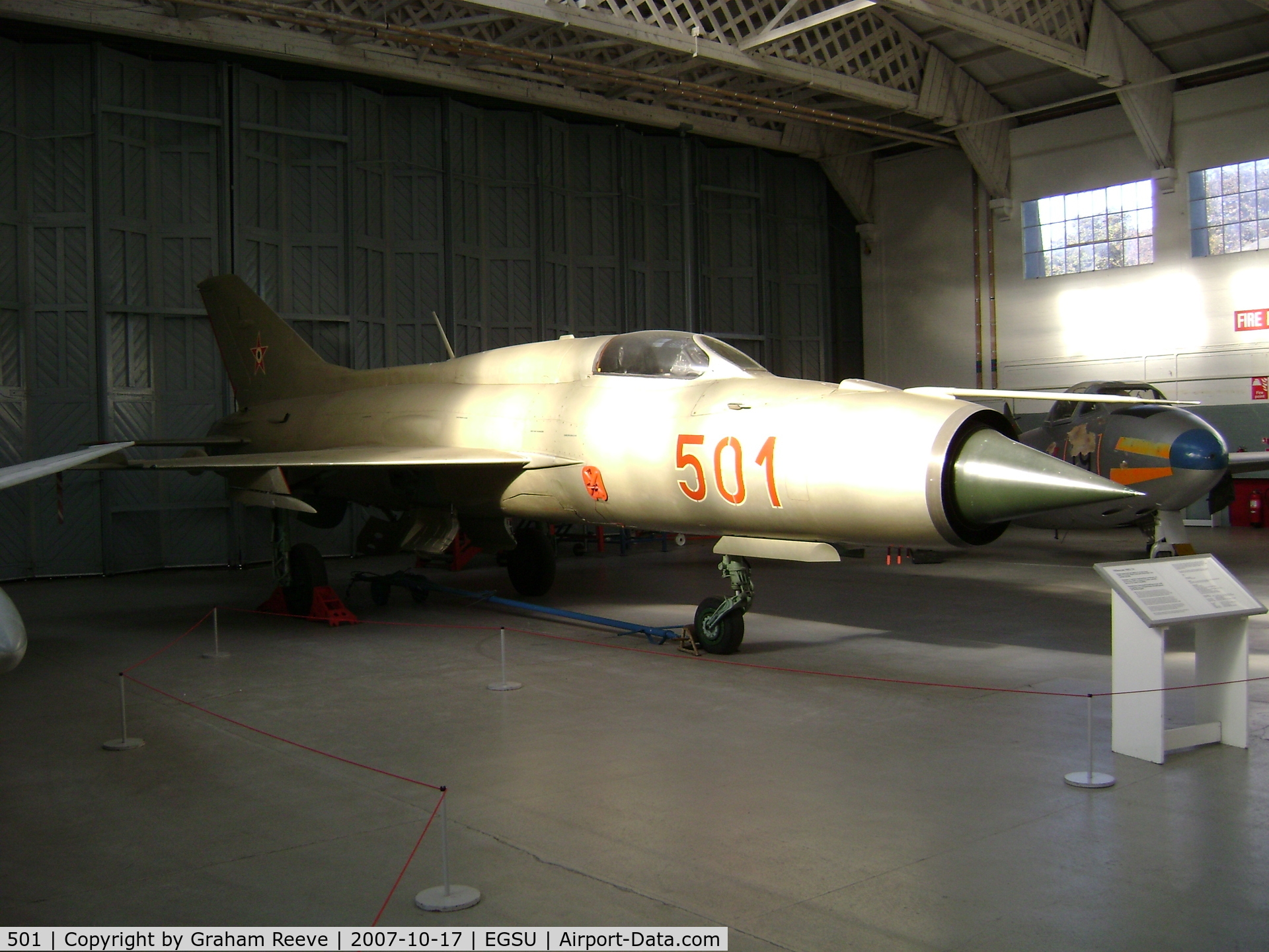501, 1964 Mikoyan-Gurevich MiG-21PF C/N 760501, 1964 Mikoyan Gurevich Mig-21PF, Serial number 760501.