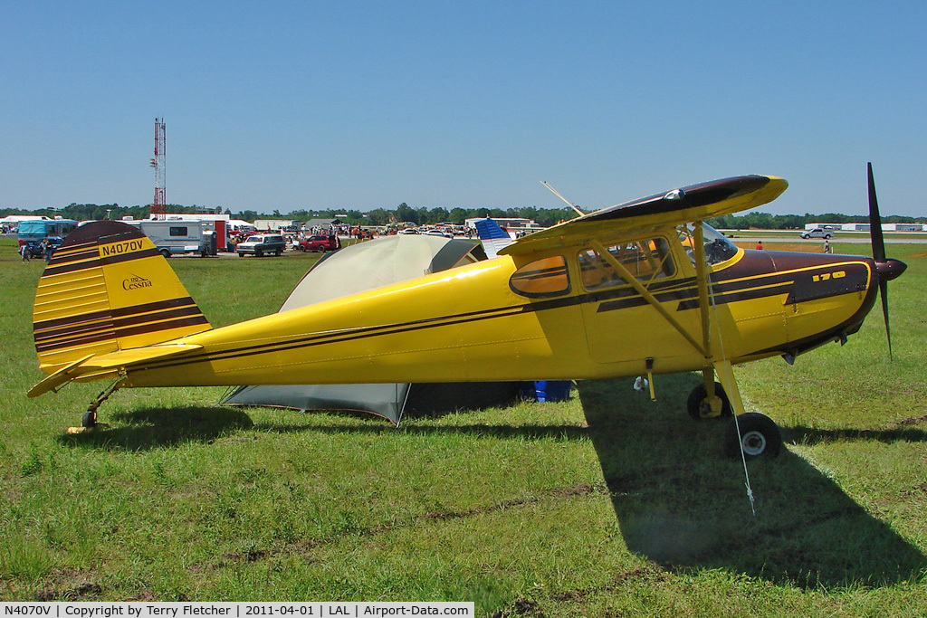 N4070V, 1948 Cessna 170 C/N 18402, 2011 Sun n Fun Lakeland , Florida
