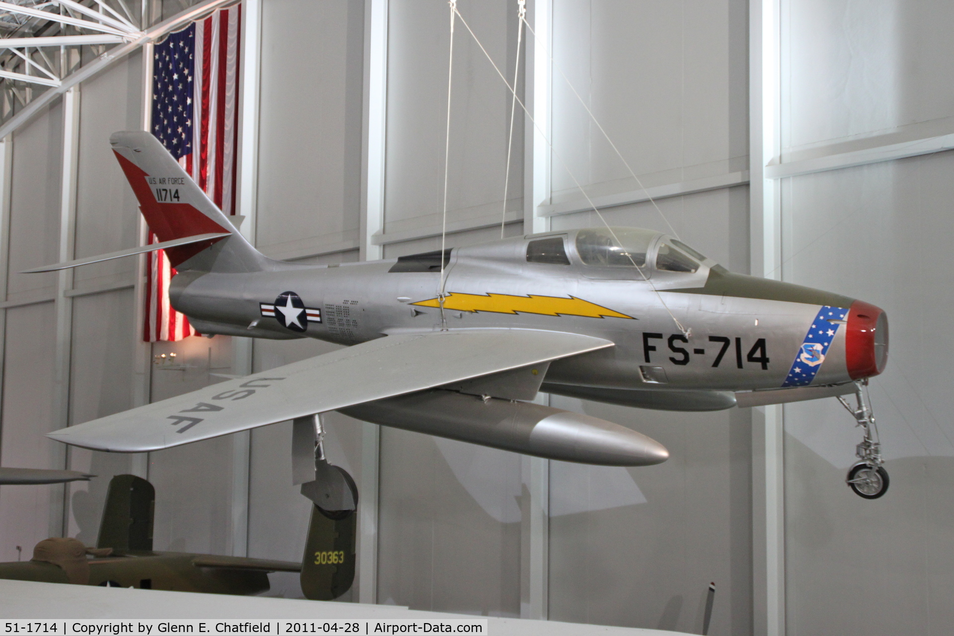 51-1714, 1951 Republic F-84F-25-RE Thunderstreak C/N Not found 51-1714, At the Strategic Air & Space Museum