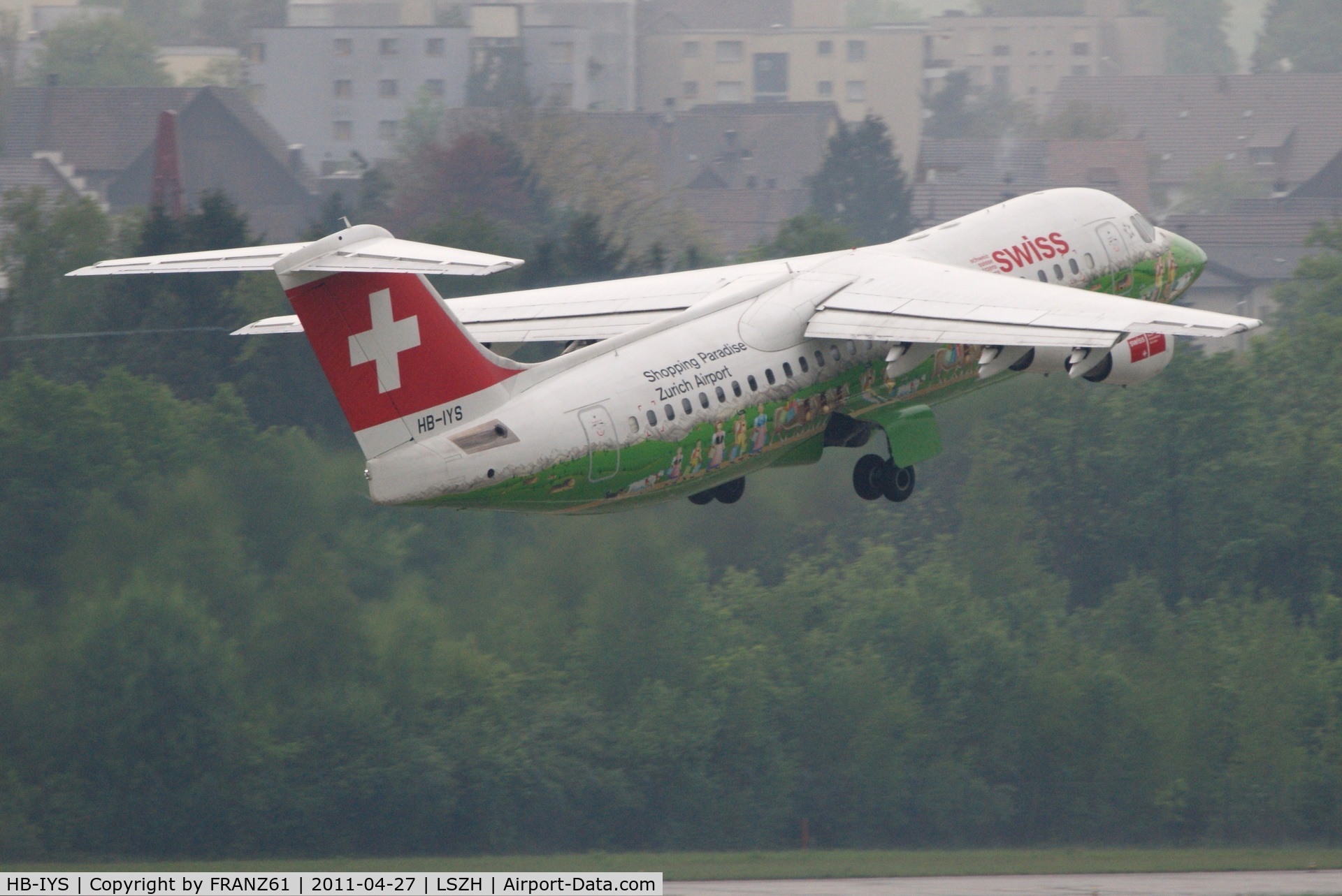 HB-IYS, 2001 British Aerospace Avro 146-RJ100 C/N E3381, Swiss