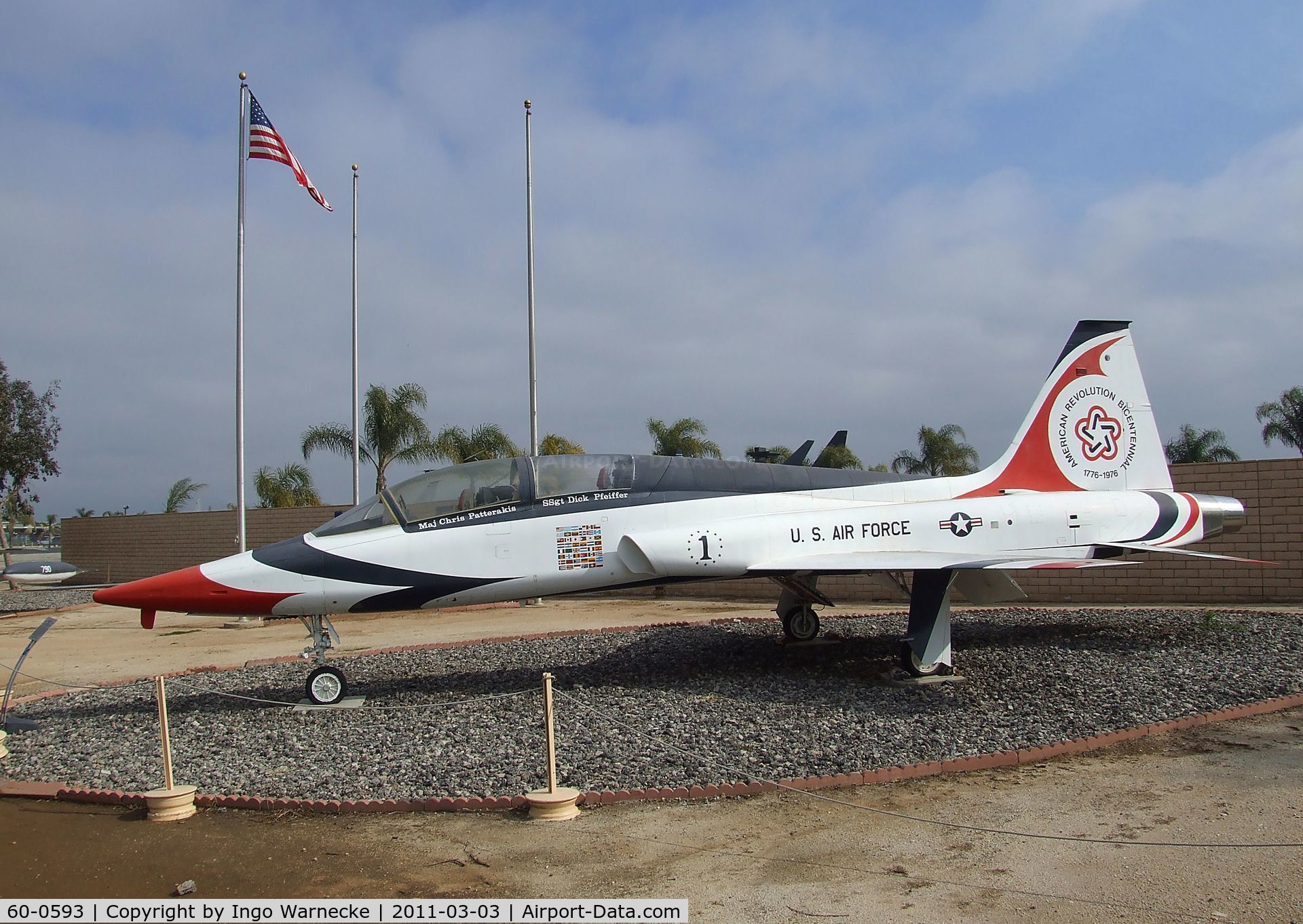 60-0593, 1961 Northrop T-38A Talon C/N N.5166, Northrop T-38A Talon - painted to represent an aircraft used by the 