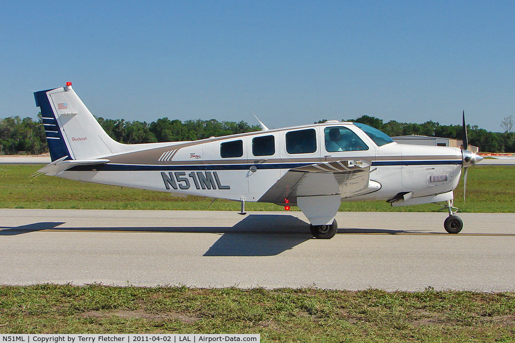 N51ML, 1997 Raytheon Aircraft Company A36 Bonanza C/N E-3105, 2011 Sun n Fun at Lakeland , Florida