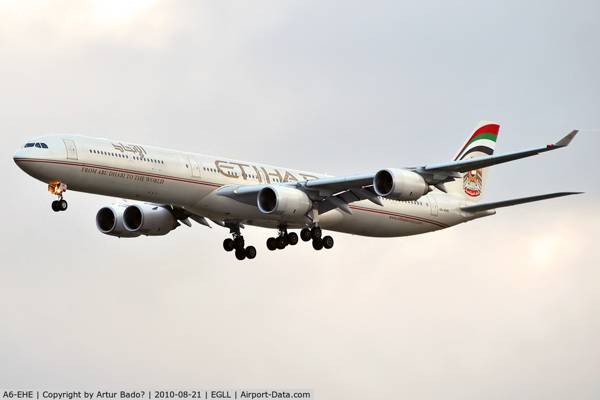 A6-EHE, 2007 Airbus A340-642X C/N 829, Etihad