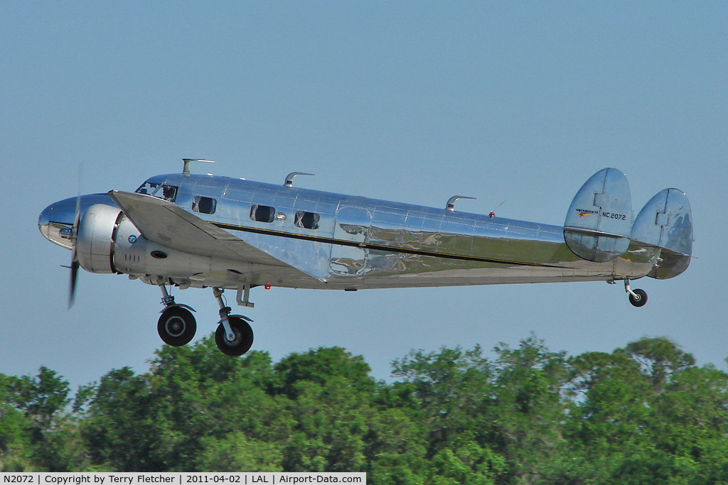 N2072, 1936 Lockheed 12A Electra Junior C/N 1208, 2011 Sun n Fun at Lakeland , Florida