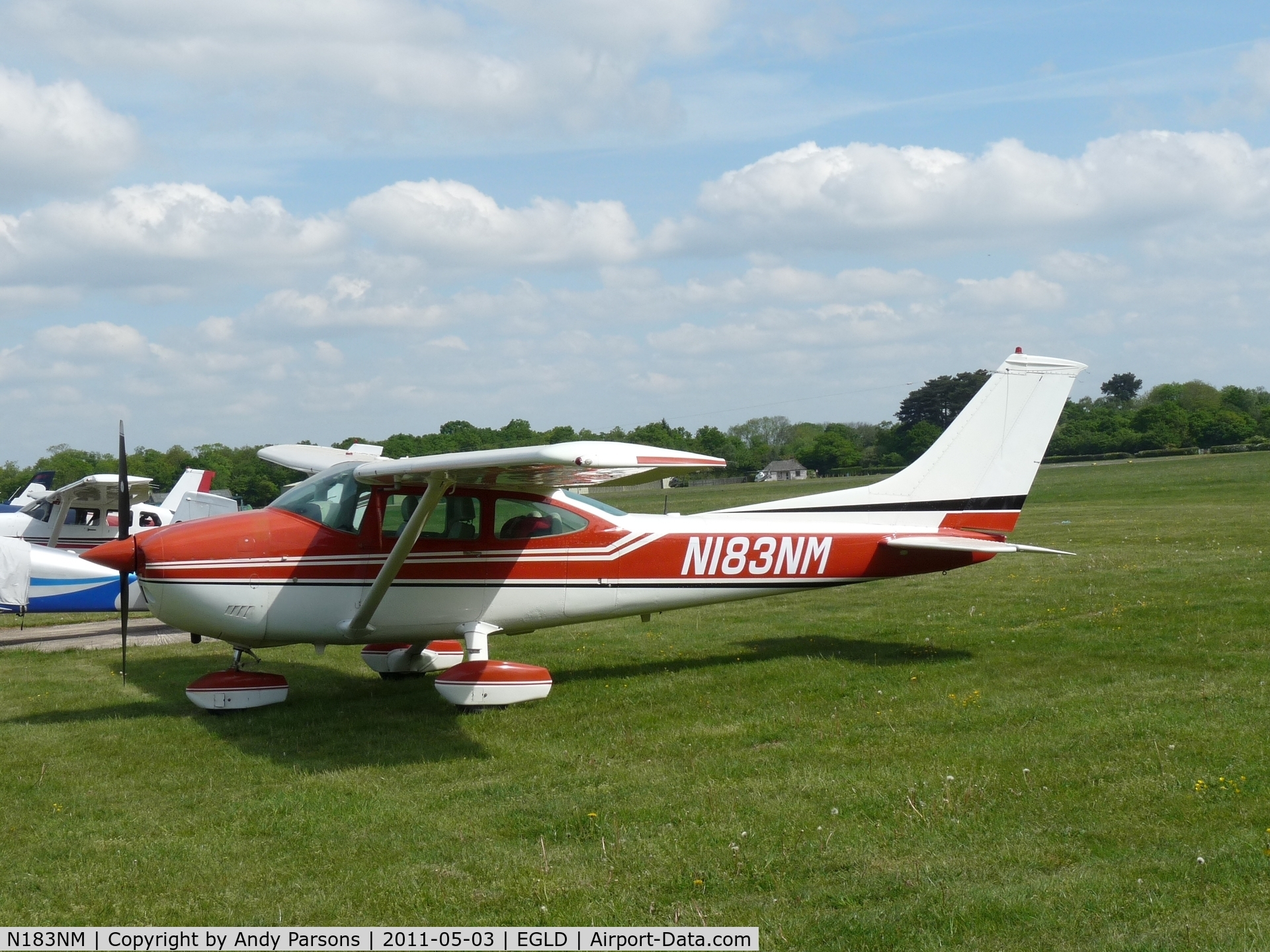 N183NM, 1975 Cessna 182P Skylane C/N 18263646, Ex British 182 at Denham