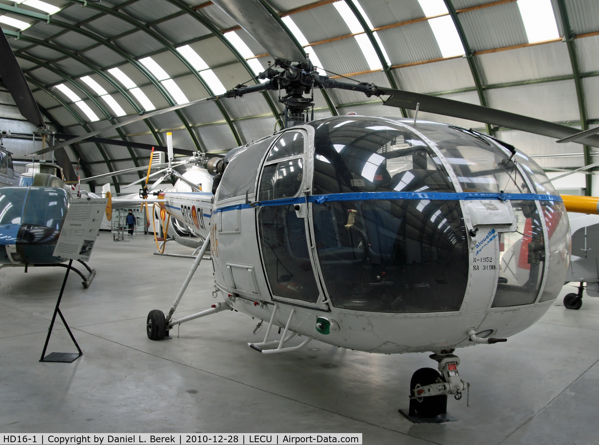 HD16-1, Aerospatiale SA-319B Alouette III C/N 1952, Search and rescue helicopter on display at Museo del Aire