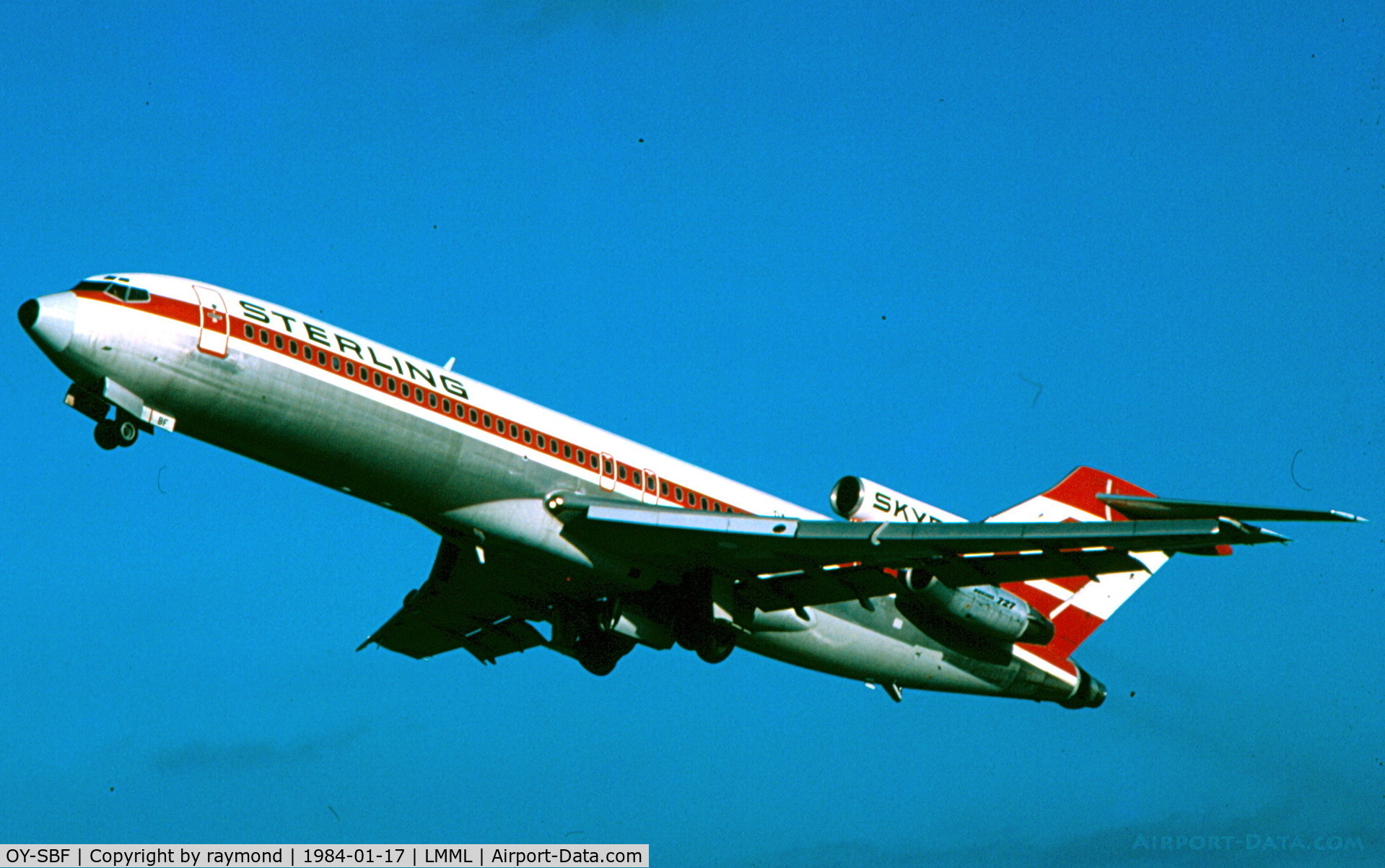 OY-SBF, 1980 Boeing 727-2J4F C/N 22080, B727 OY-SBF Sterling Airways