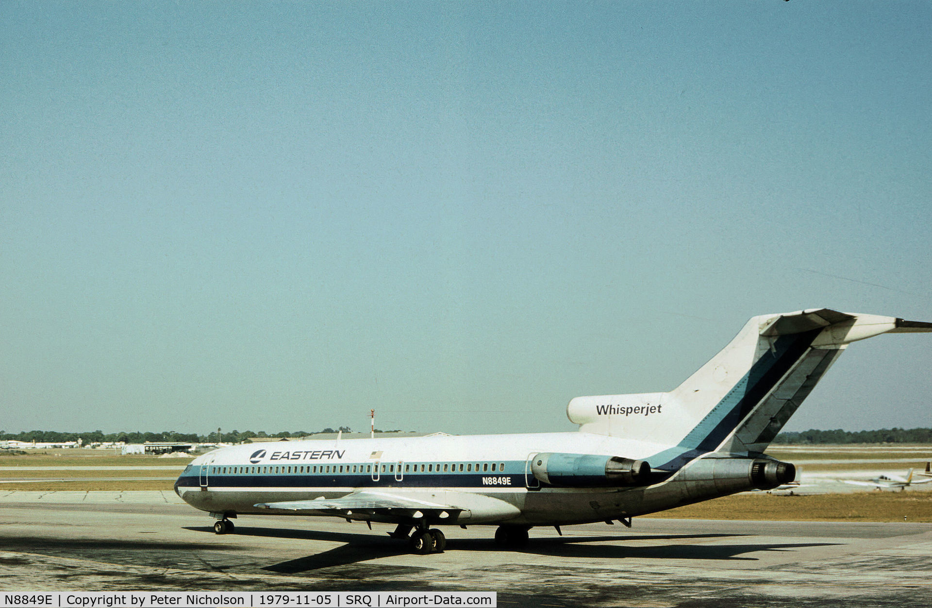 N8849E, 1970 Boeing 727-225 C/N 20447, Boeing 727-225 of Eastern Airlines at Sarasota in November 1979