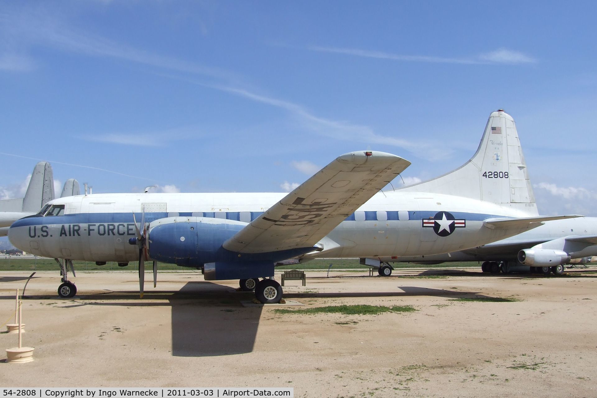 54-2808, 1954 Convair VC-131D (CV340) C/N 204, Convair VC-131D at the March Field Air Museum, Riverside CA