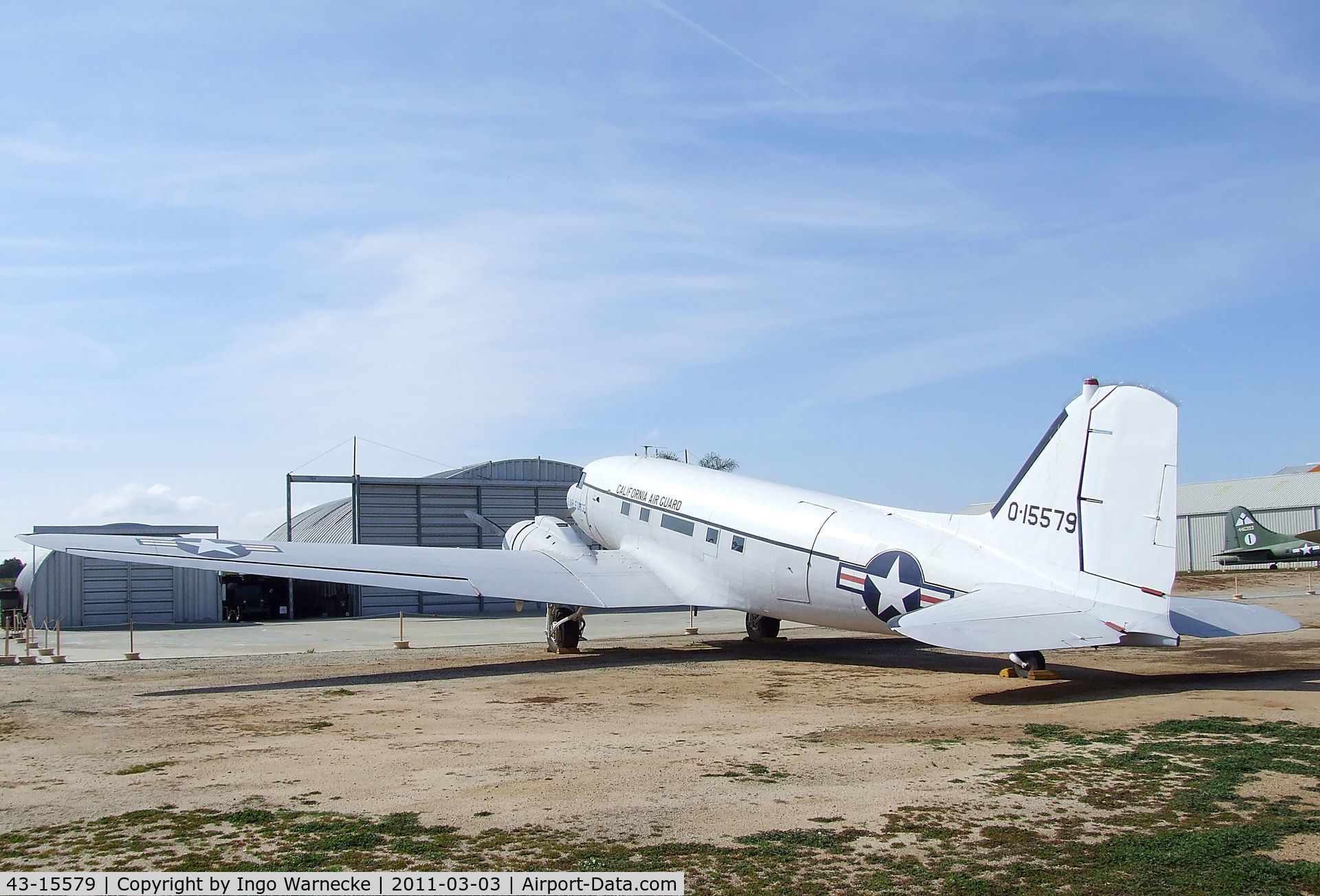 43-15579, 1943 Douglas VC-47A Skytrain C/N 20045, Douglas VC-47A Skytrain at the March Field Air Museum, Riverside CA