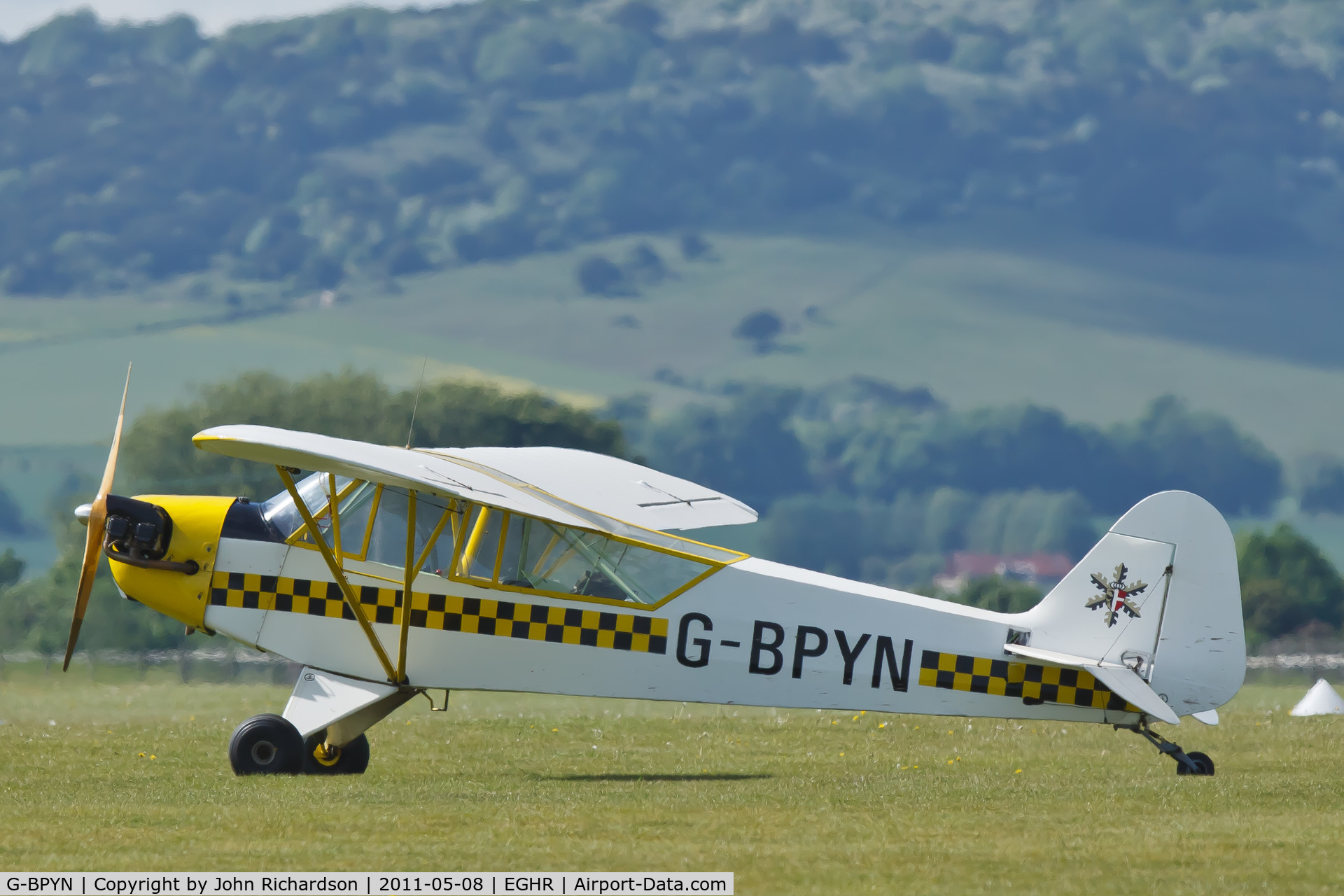 G-BPYN, 1943 Piper L-4H Grasshopper (J3C-65D) C/N 11422, At vintage Fly-In