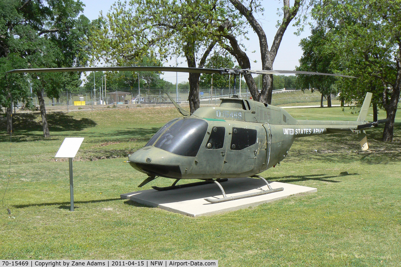 70-15469, 1970 Bell OH-58C Kiowa C/N 4120, Displayed at NAS Fort Worth