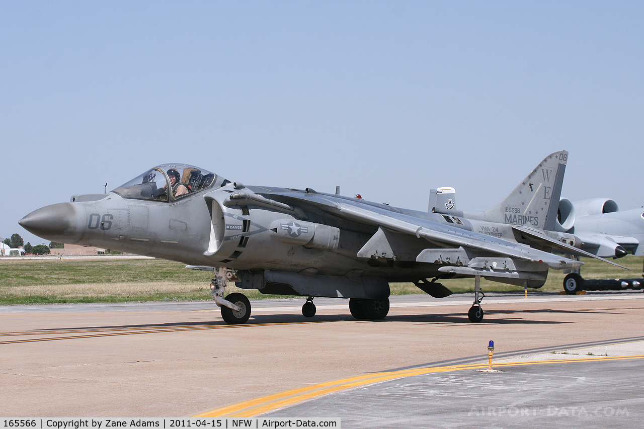 165566, Boeing AV-8B+(R)-27-MC Harrier II Plus C/N B303, At the 2011 Air Power Expo Airshow - NAS Fort Worth.