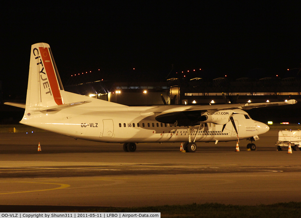 OO-VLZ, 1992 Fokker 50 C/N 20264, Parked at the General Aviation area...
