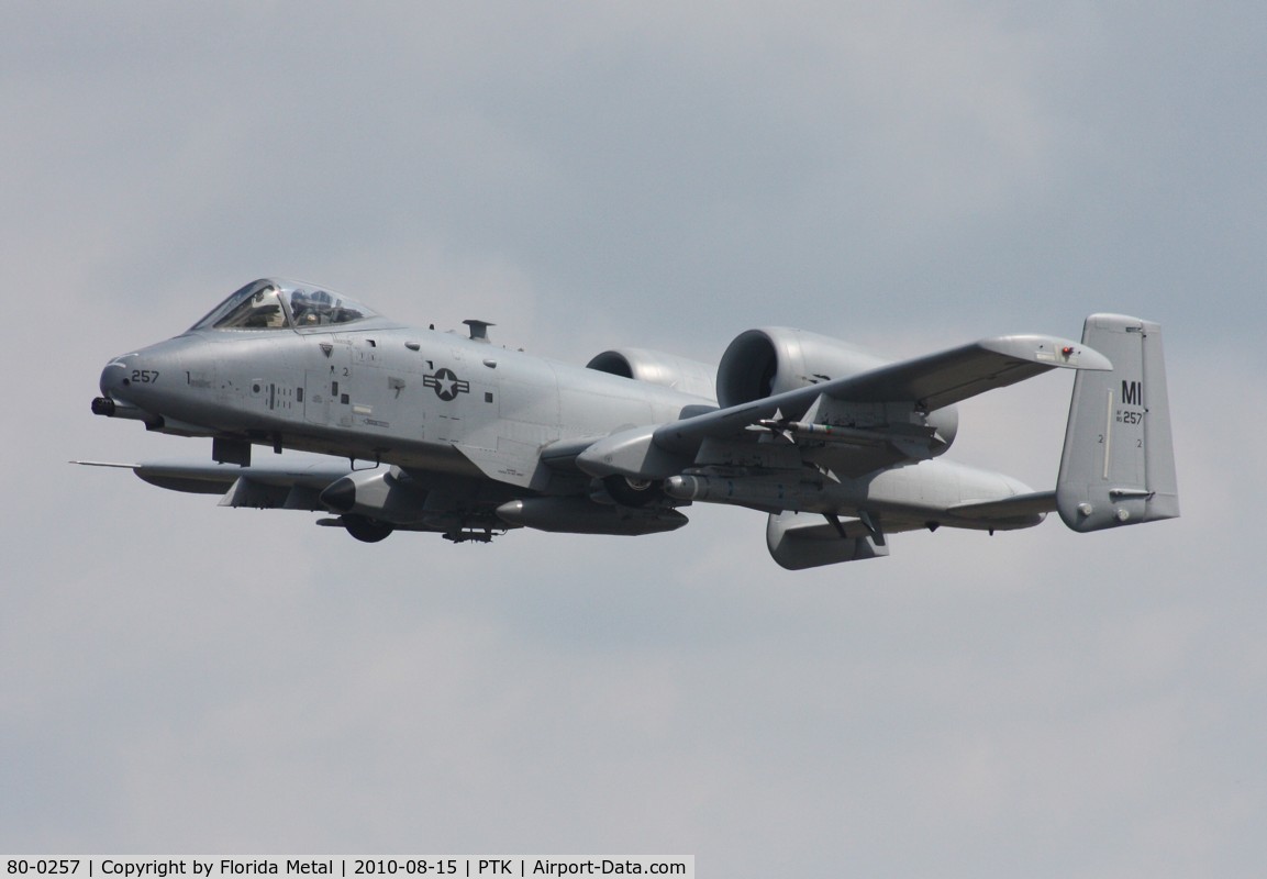 80-0257, 1980 Fairchild Republic A-10A Thunderbolt II C/N A10-0607, A-10A