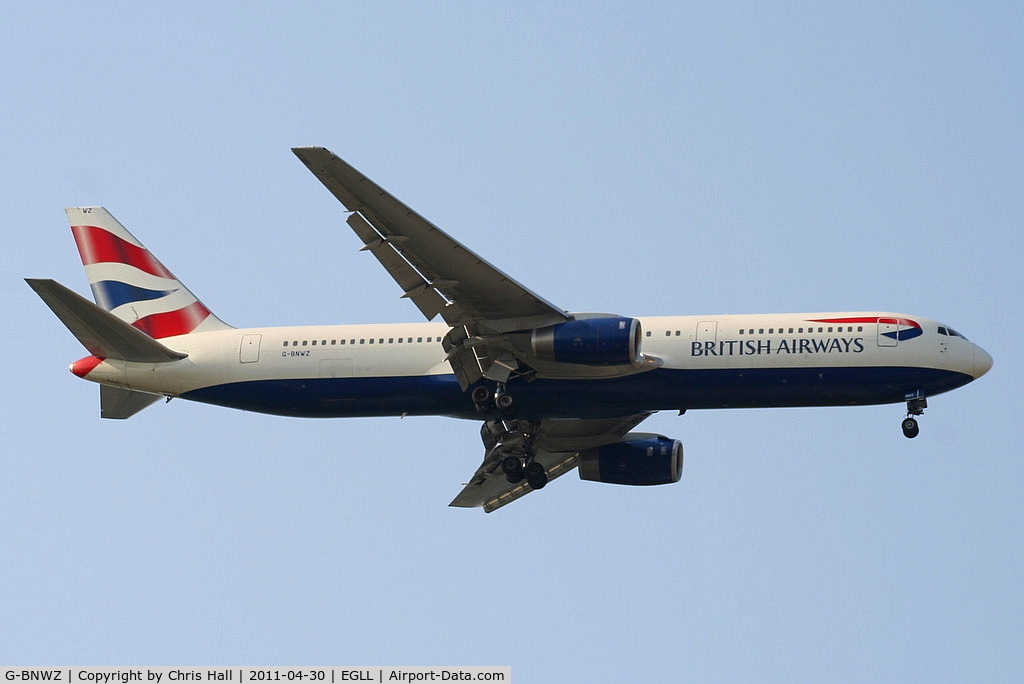 G-BNWZ, 1997 Boeing 767-336/ER C/N 25733, British Airways