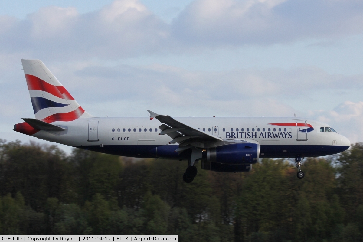 G-EUOD, 2001 Airbus A319-131 C/N 1558, Arrival from London-City