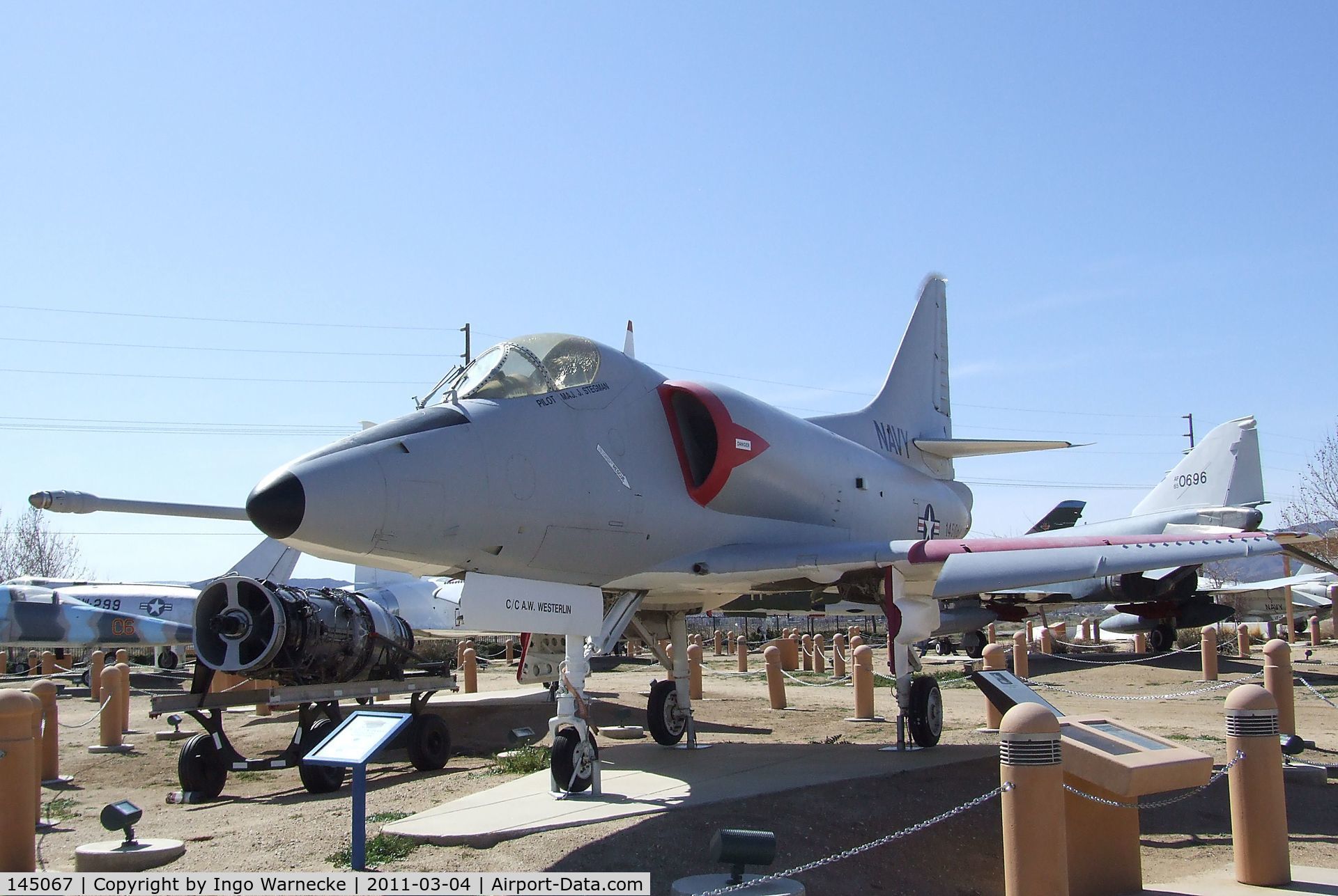 145067, Douglas A-4C Skyhawk C/N 12313, Douglas A-4C (A4D-2N) Skyhawk at the Joe Davies Heritage Airpark, Palmdale CA