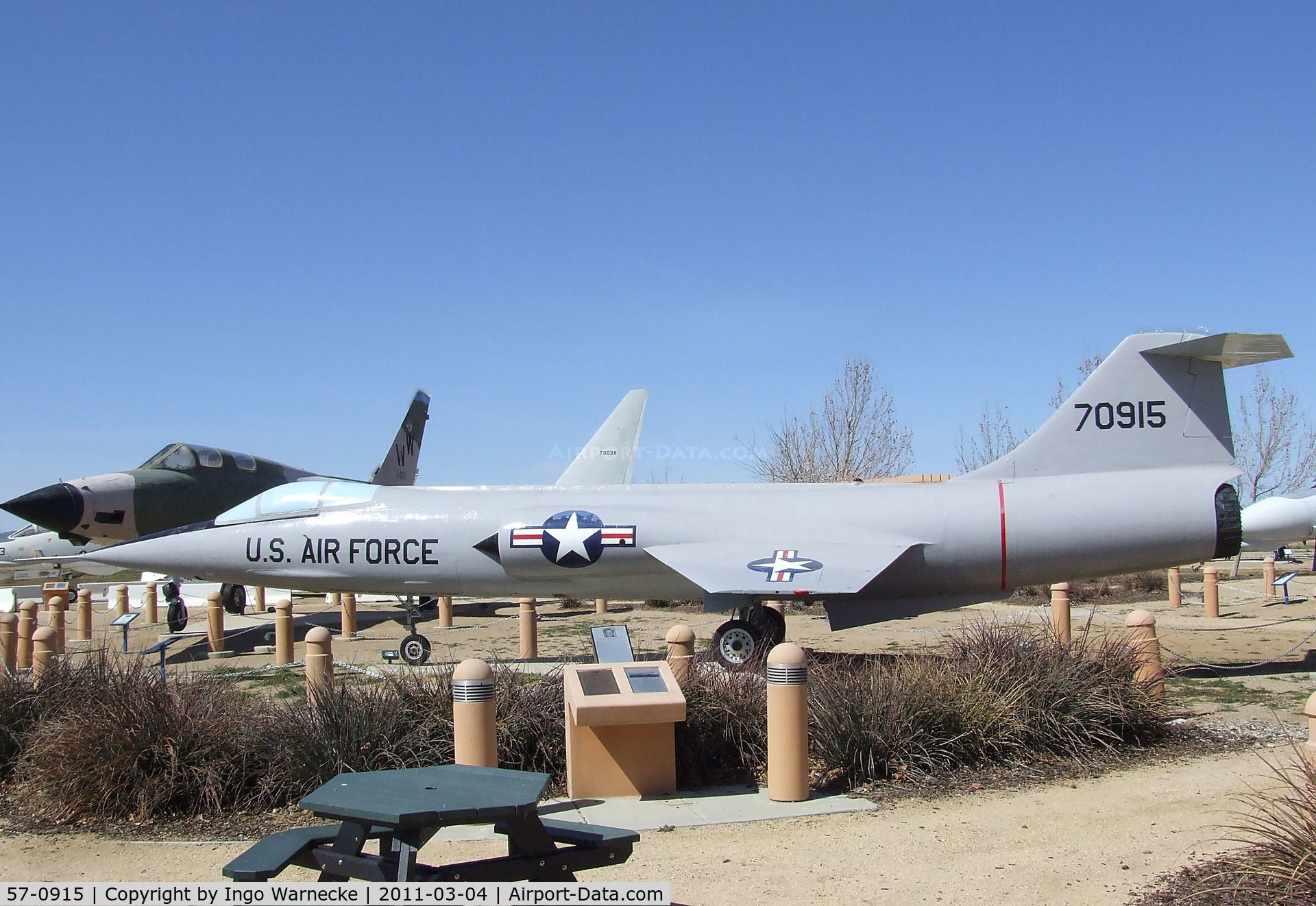 57-0915, Lockheed F-104C Starfighter C/N 383-1232, Lockheed F-104C Starfighter at the Joe Davies Heritage Airpark, Palmdale CA