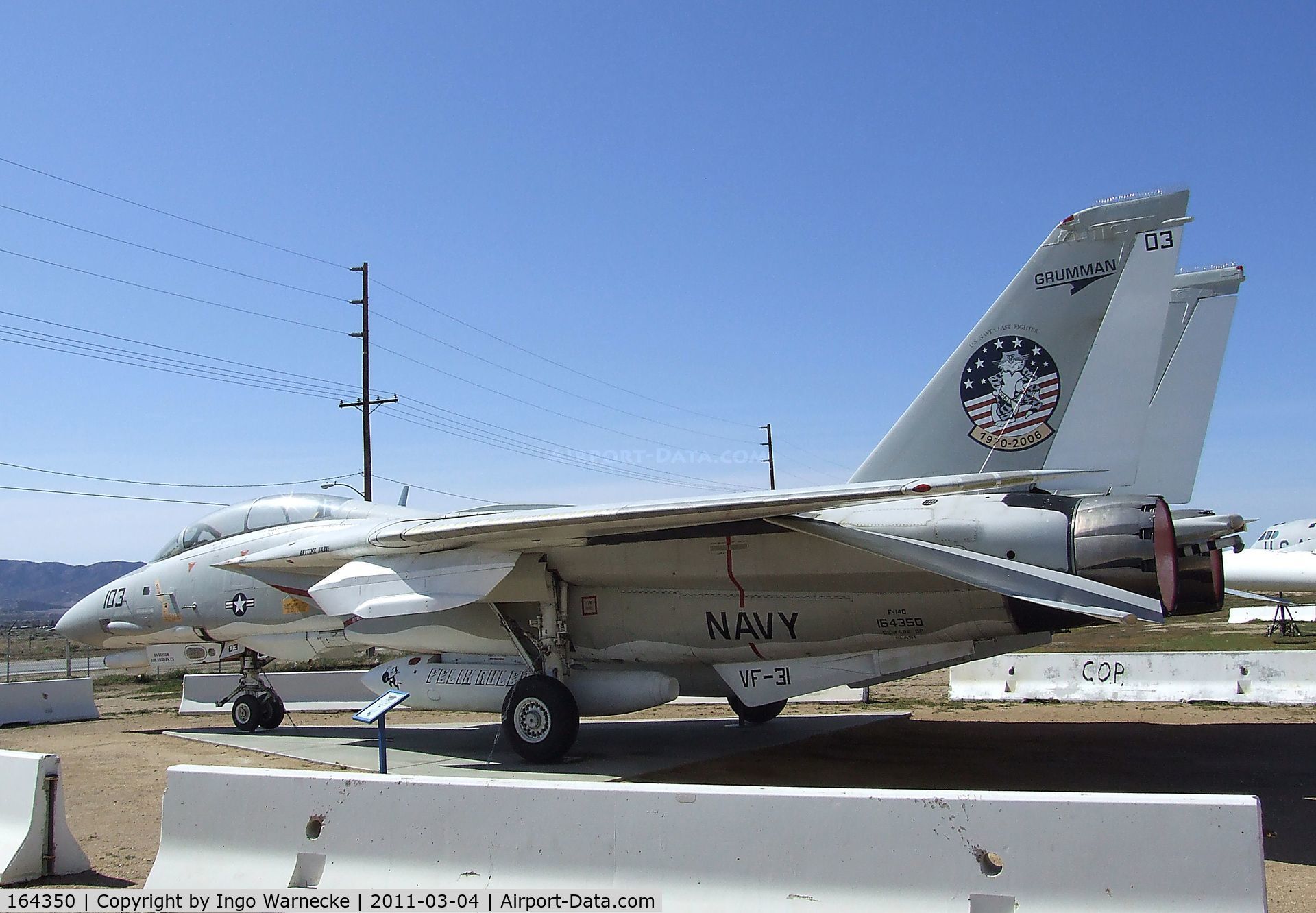 164350, Grumman F-14D Tomcat C/N 625, Grumman F-14D Tomcat at the Joe Davies Heritage Airpark, Palmdale CA