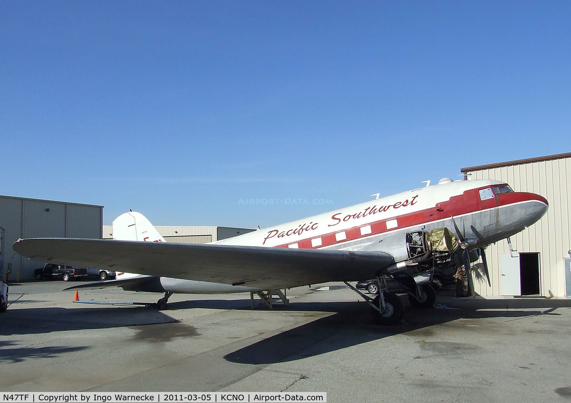 N47TF, 1943 Douglas DC3C (C-47A-5-DK) C/N 12317, Douglas DC-3C at the Planes of Fame Museum, Chino CA